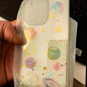 Cosmic Glitter Phone Case - White